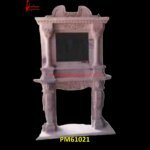 Hand Carved Sandstone Fireplace Mantel