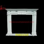 Modern White Marble Carving Fireplace