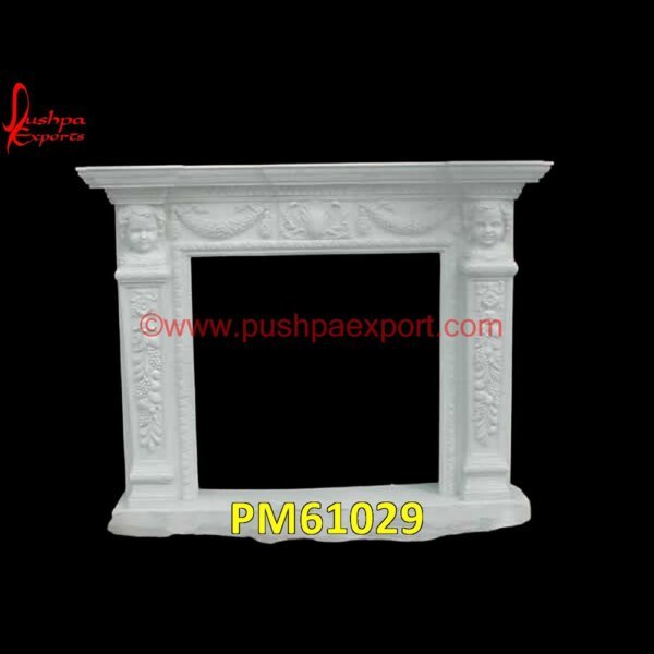 Natural White Marble Carved Fireplace PM61029 granite mantel,granite hearth,granite fireplace mantel,dark stone fireplace,corner stone fireplace.jpg