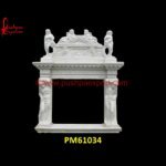 Design Carving White Marble Fireplace Mantel