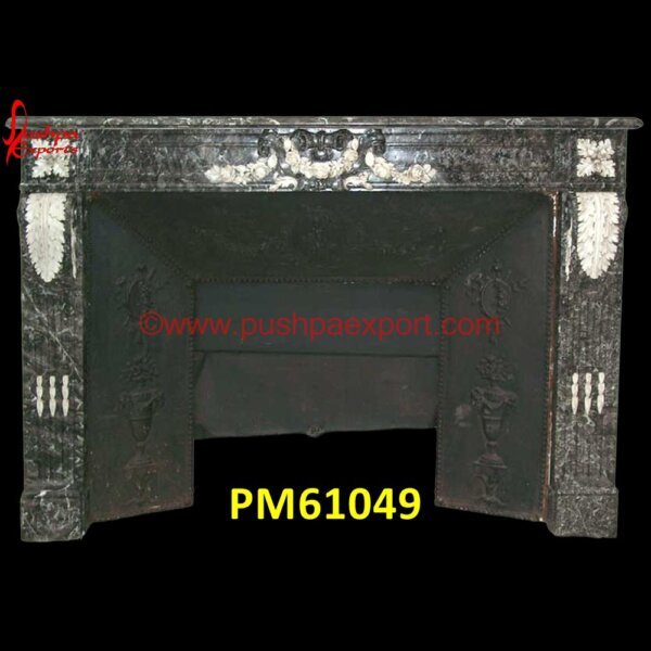 Black Marble Stone Fireplace Mantel PM61049 soap stone fireplace surround,river rock stone fireplace,polished marble fireplace.jpg