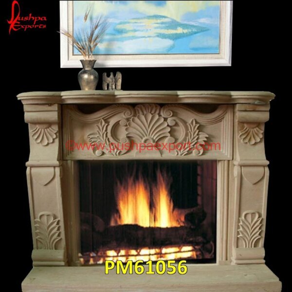 Sandstone Carving Fireplace Wall PM61056 marble and stone fireplace,limestone fire place,large stone mantel,large stone for fireplace.jpg