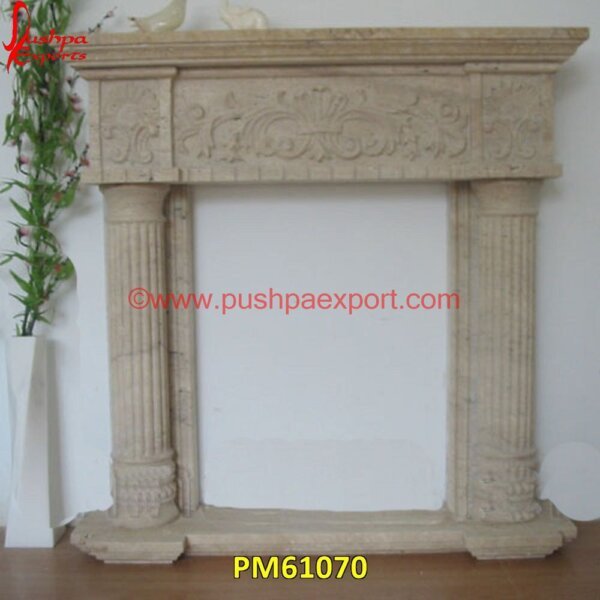 Sandstone Carved Fireplace Wall PM61070 fireplace mantel for stone fireplace,exterior stone fireplace,european stone fireplace.jpg