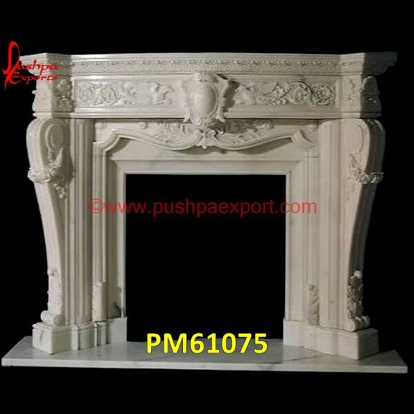 Fireplace Mantel of Carved White Marble PM61075 crema marfil marble fireplace surround,cast stone fireplace hearth,cast limestone fireplace mantels.jpg