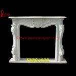 Fireplace of White Marble Stone