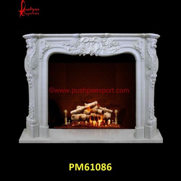 Stone Carving White Marble Fireplace PM61086 stacked stone fireplace,whitewashing a stone fireplace,white wash stone fireplace,white stone fireplace.jpg