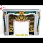 Malachite Stone Carving Marble Fireplace Mantel