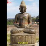 Antique Finished Black Stone Buddha Statue