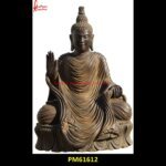 Antique Finish Black Stone Buddha Statue