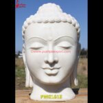 White Marble Buddha Head