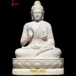 Italian White Marble Buddha Statue