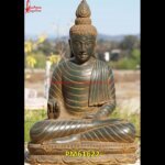 Rustic Black Buddha Statue