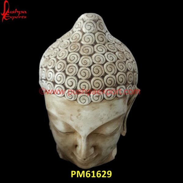 Antique Finish Buddha Head PM61629 buddha statue in marble,buddha statue made of stone,buddha stone art,buddha stone head.jpg