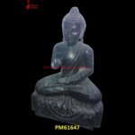 Black Stone Meditating Buddha Idol