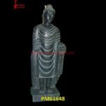 Black Stone Standing Buddha Statue