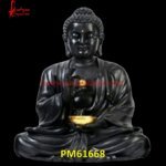 Gautam Buddha Black Stone Statue