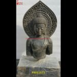 Rustic Finish Black Stone Buddha Statue