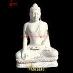 White Sitting Buddha Statue