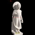 White Marble Standing Buddha Statue