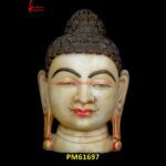 Painted Stone Buddha Head