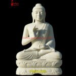 Carving White Marble Buddha Sculpture