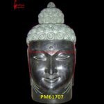 Black Stone Buddha Ji Head Statue