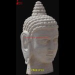 Mint Sandstone Carved Buddha Head Statue