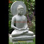 Mint Sandstone Meditating Buddha Statue