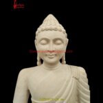 White Stone Buddha Sculpture