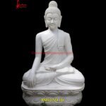 White Marble Buddha Idol For Home