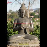 Black Stone Buddha Idol For Garden