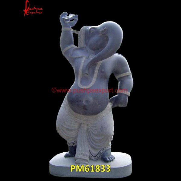 Ganesh Black Stone Statue PM61833 marble ganesh chowki,marble ganesh ji statue,marble ganesh murti,marble ganesh.jpg