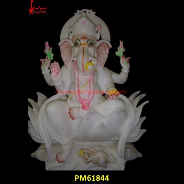 White Ganesha Statue PM61844 marble ganpati statue,marble stone ganesha idol,marble vinayagar statue,marble vinayaka.jpg