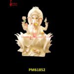 Small White Marble Ganesh Murti