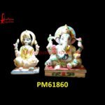 Ganesh Laxmi Stone Statue