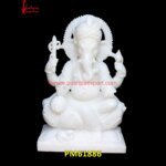 White Stone Carved Ganesha