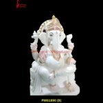 White Stone Ganesha Murti