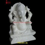 White Marble Ganesh Murti