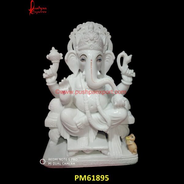 Ganpathi White Marble Statue PM61895 ganpati marble murti,green stone ganesha idol,large ganesha stone statue,large marble ganesh statue.jpg