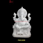 White Stone Ganesh Idol