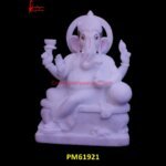 Lord Ganesha Carved Marble Statue