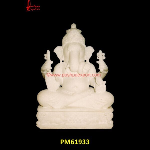 Marble Ganpati Statue PM61933 stone ganpati sculpture,stone vinayagar statue,vinayagar statue in stone,vinayagar stone statue.jpg