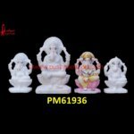 Small White Marble Ganpati