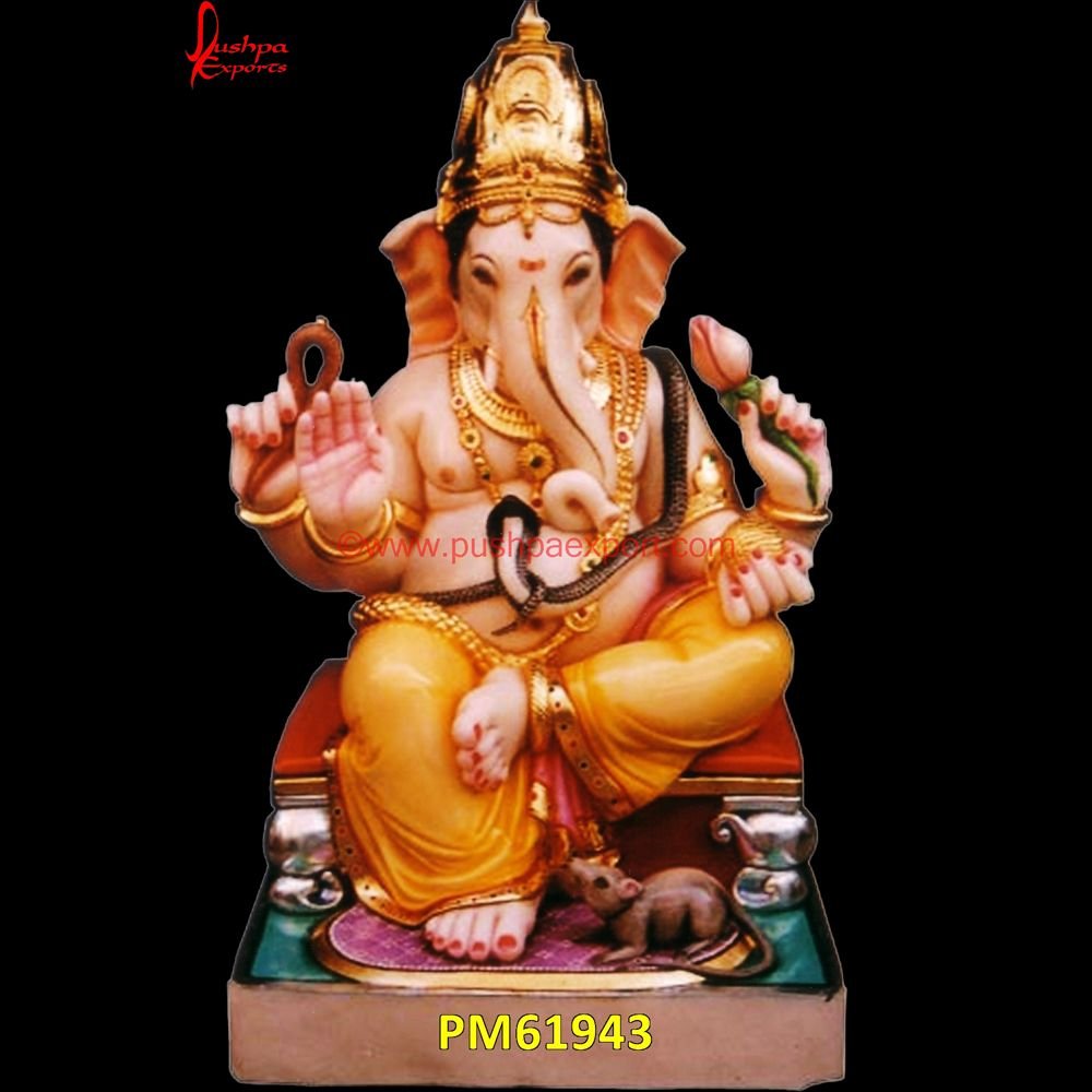 Decorative Ganpati Sculpture PM61943 marble statue of ganesh,stone ganesh statue,white ganesha statue,big marble ganesh statue.jpg