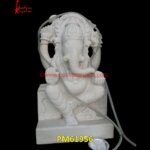 Ganesha Statue In White Marble