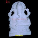 White Carved Ganesha Statue