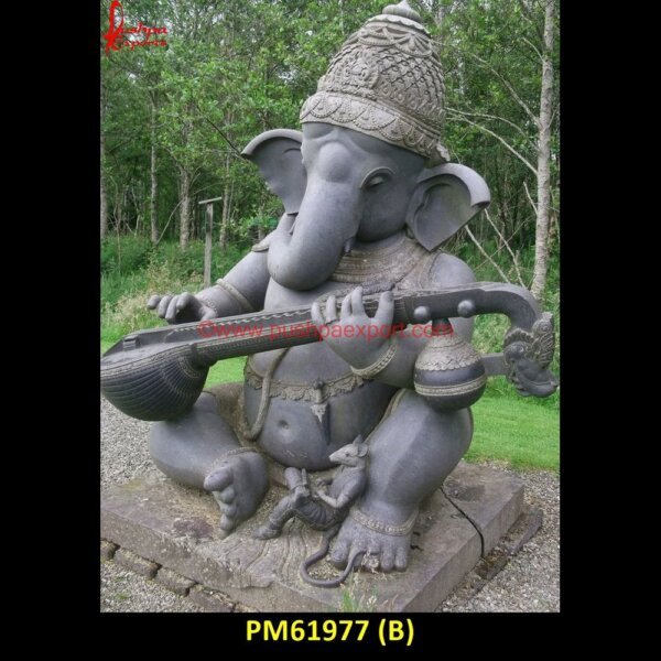 PM61977 (B) small marble ganesh murti,stone carved ganesha,stone ganapati,stone ganesh garden statue.jpg