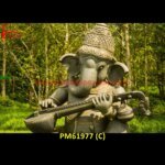 Large Black Stone Ganesha Statue