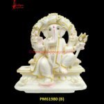 White Stone Ganesh Ji Statue