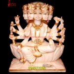 White Marble Gayatri Statue